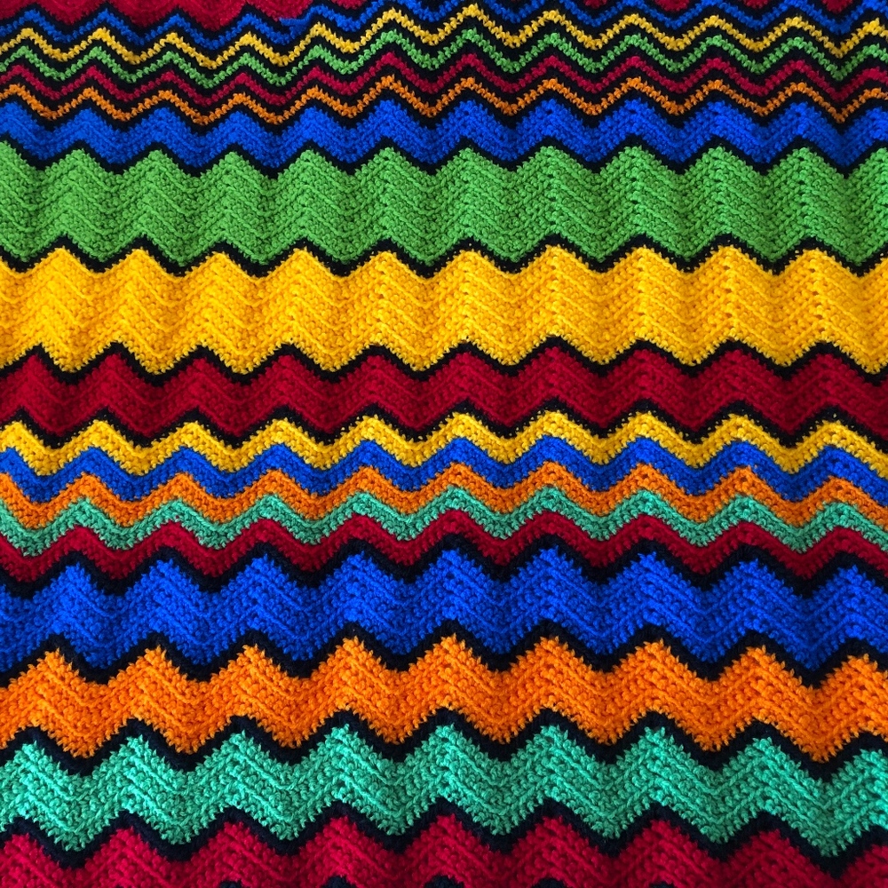 "CRAYON BOX" Chevron Youth Crochet Blanket